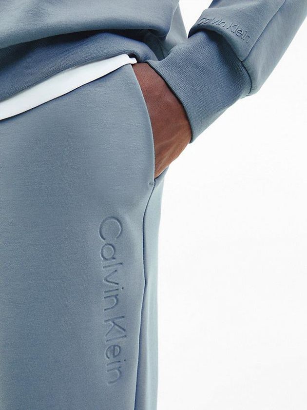 Blue Calvin Klein Relaxed Organic Cotton Men Joggers | JYUM-36875