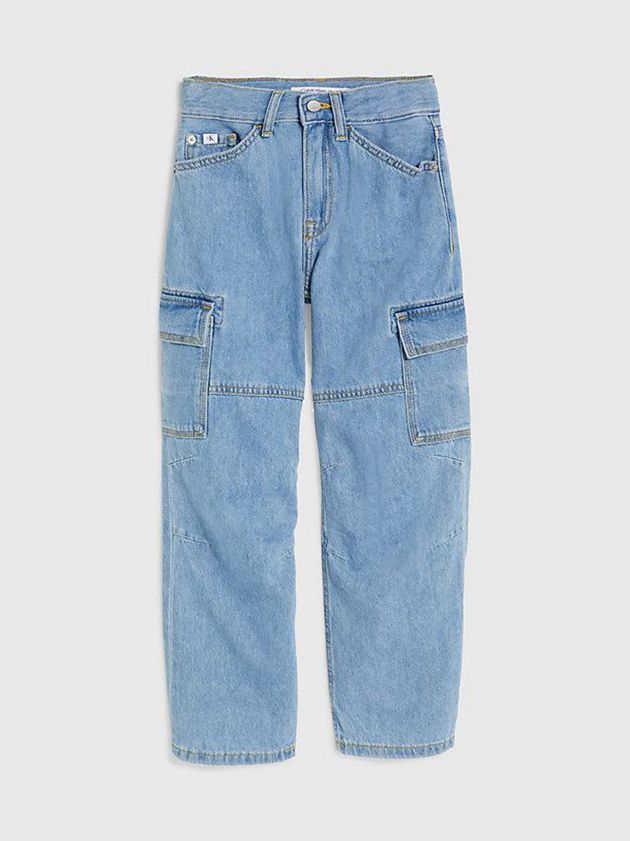 Blue Calvin Klein Relaxed Skater Boys's Jeans | GIUW-35976