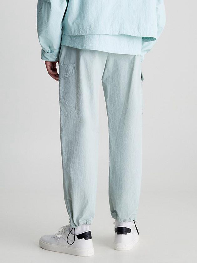 Blue Calvin Klein Relaxed Wide Leg Cargo Men Pants | BAKP-97562