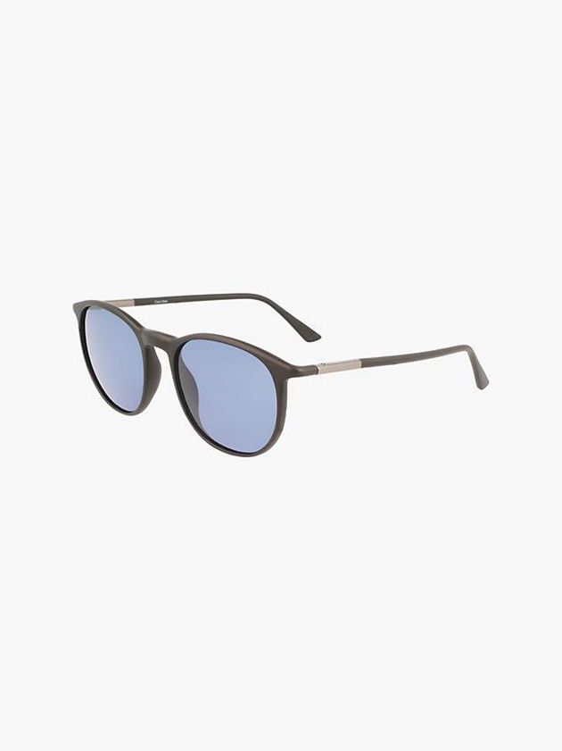 Blue Calvin Klein Round Men Sunglasses | UIAW-91354
