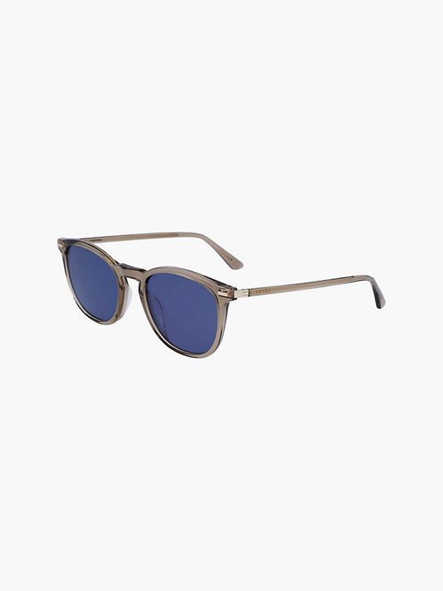 Blue Calvin Klein Round Women Sunglasses | VYDP-23879