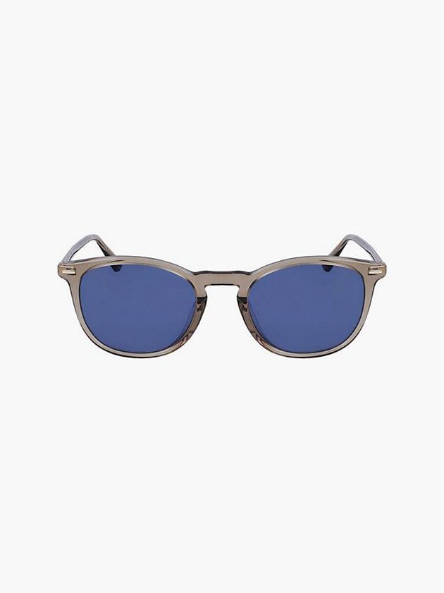 Blue Calvin Klein Round Women Sunglasses | VYDP-23879