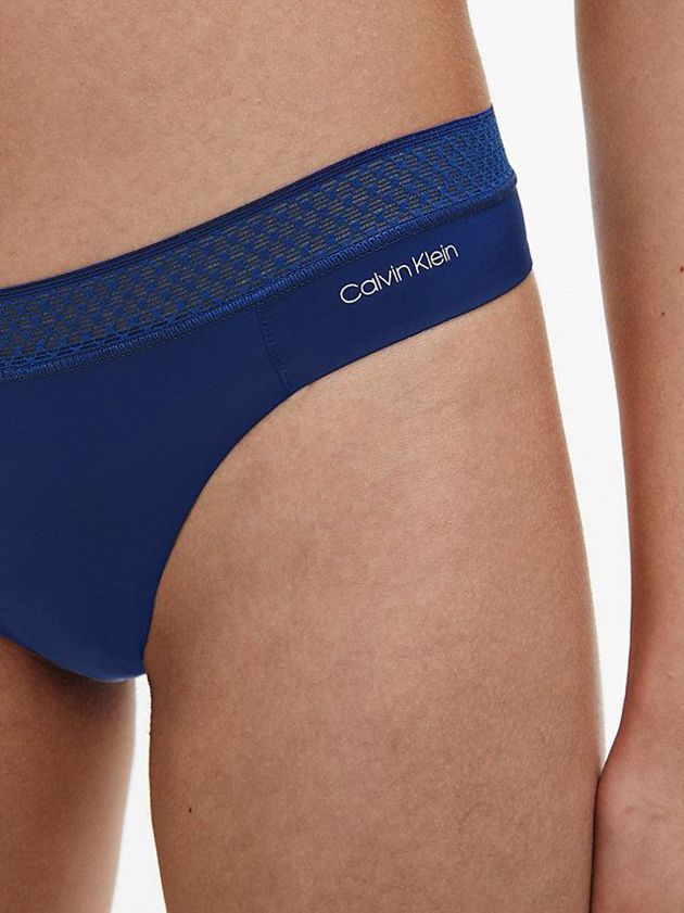 Blue Calvin Klein Seductive Comfort Women Thong | HASR-82631