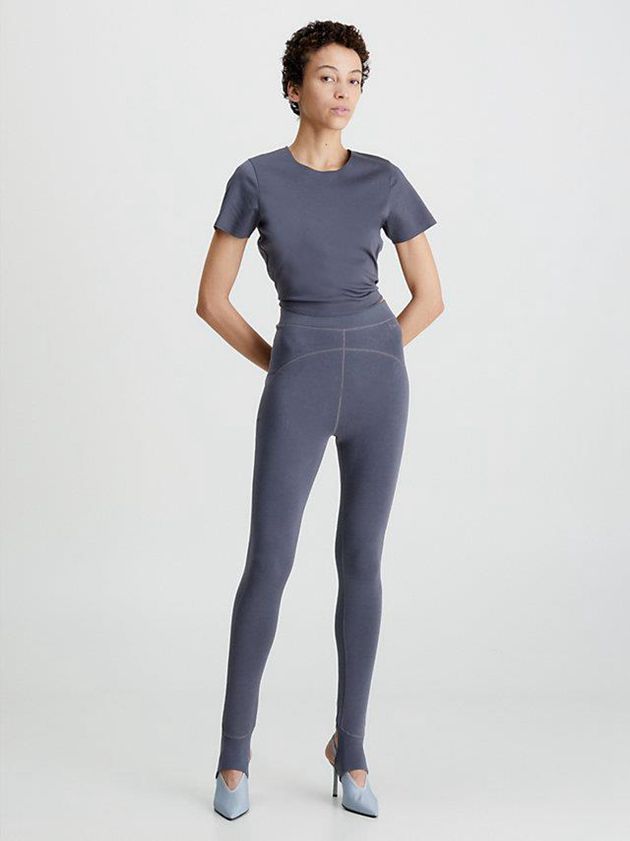 Blue Calvin Klein Skinny Scuba Women Leggings | ONVE-37948