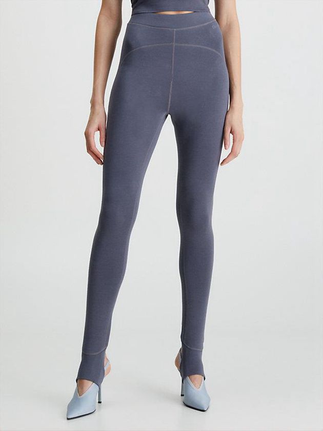 Blue Calvin Klein Skinny Scuba Women Leggings | ONVE-37948