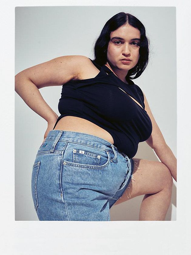 Blue Calvin Klein Slim Denim - Pride Women Shorts | IOYN-83465