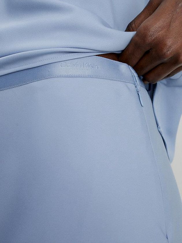 Blue Calvin Klein Slim Recycled Crepe Midi Women Skirt | PRBX-83094