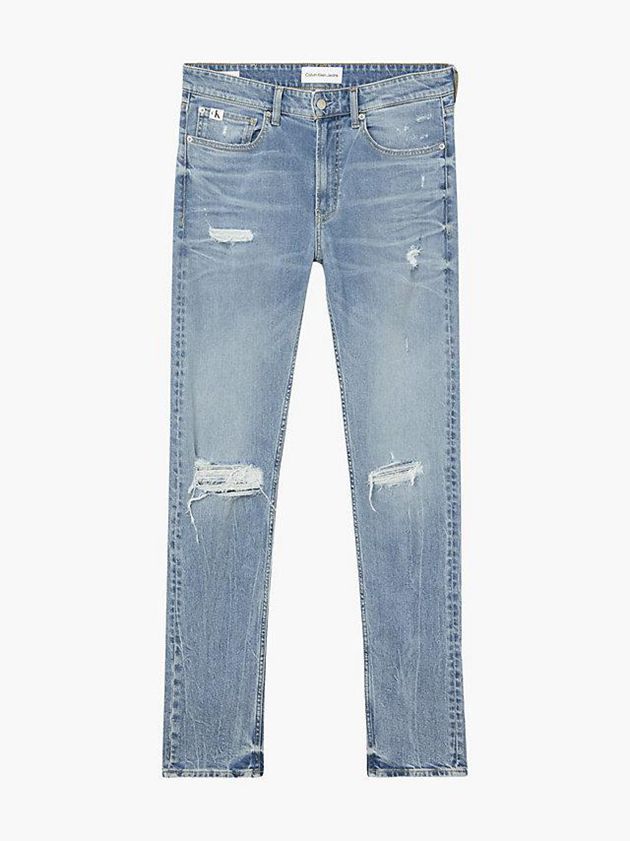 Blue Calvin Klein Slim Tapered Men Jeans | UCTY-61058