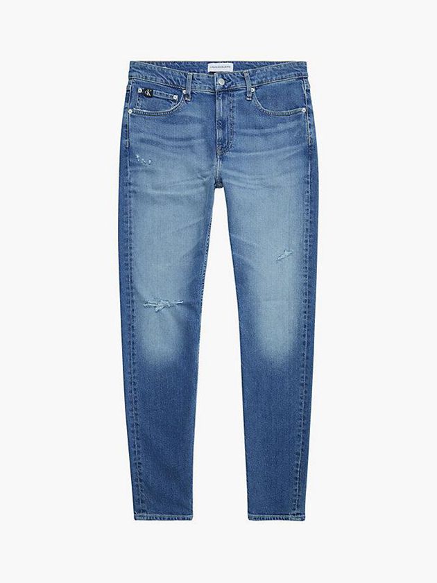 Blue Calvin Klein Slim Tapered Men Jeans | PFQT-03216