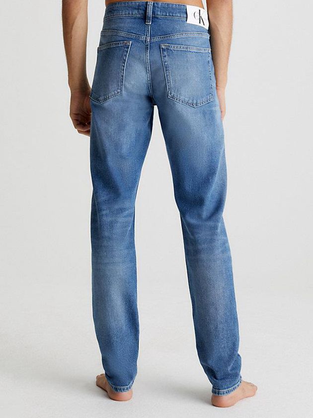 Blue Calvin Klein Slim Tapered Men Jeans | ZKHB-54389