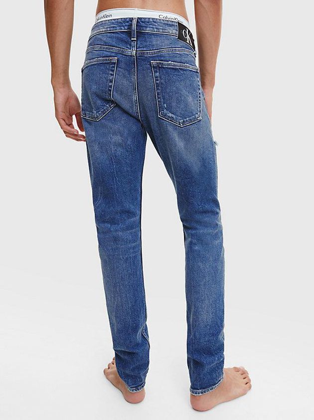 Blue Calvin Klein Slim Tapered Men Jeans | KEPY-46092
