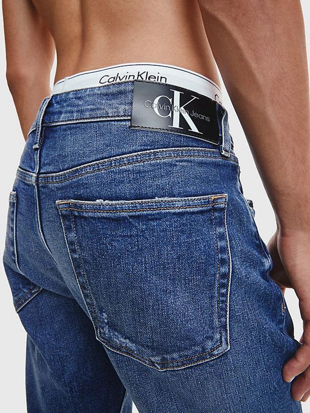 Blue Calvin Klein Slim Tapered Men Jeans | KEPY-46092
