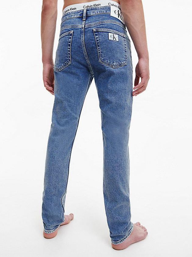 Blue Calvin Klein Slim Tapered Men Jeans | FEPT-07524
