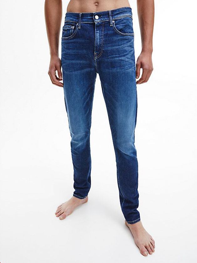 Blue Calvin Klein Slim Tapered Men Jeans | RNFJ-45908