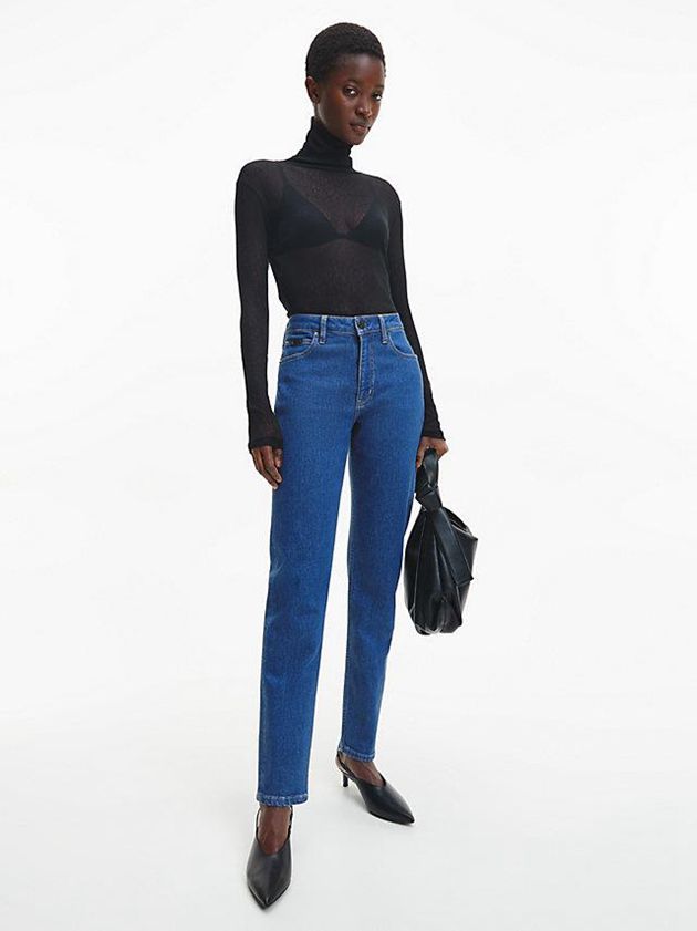 Blue Calvin Klein Slim Women Jeans | HKAQ-78640