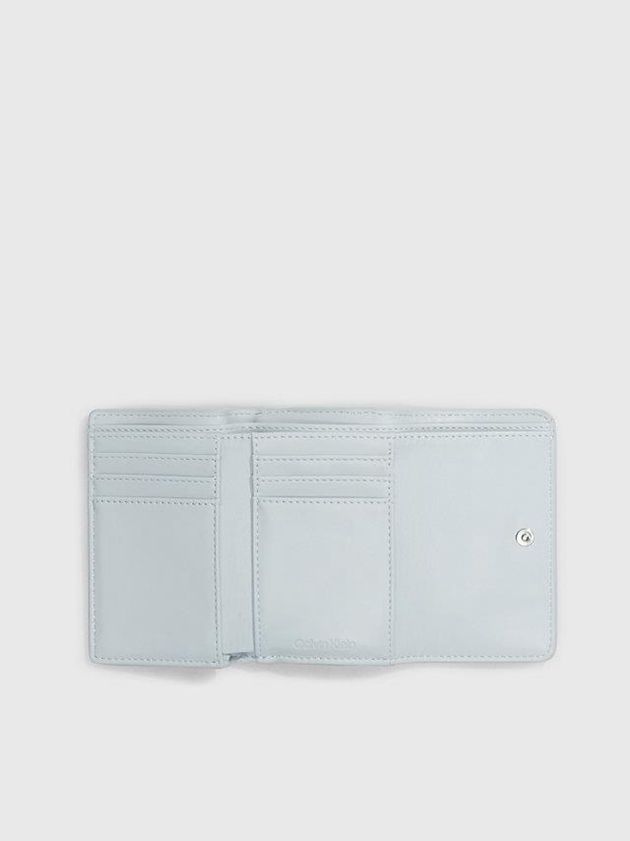 Blue Calvin Klein Small Recycled Rfid Trifold Women Wallet | DHKM-20631