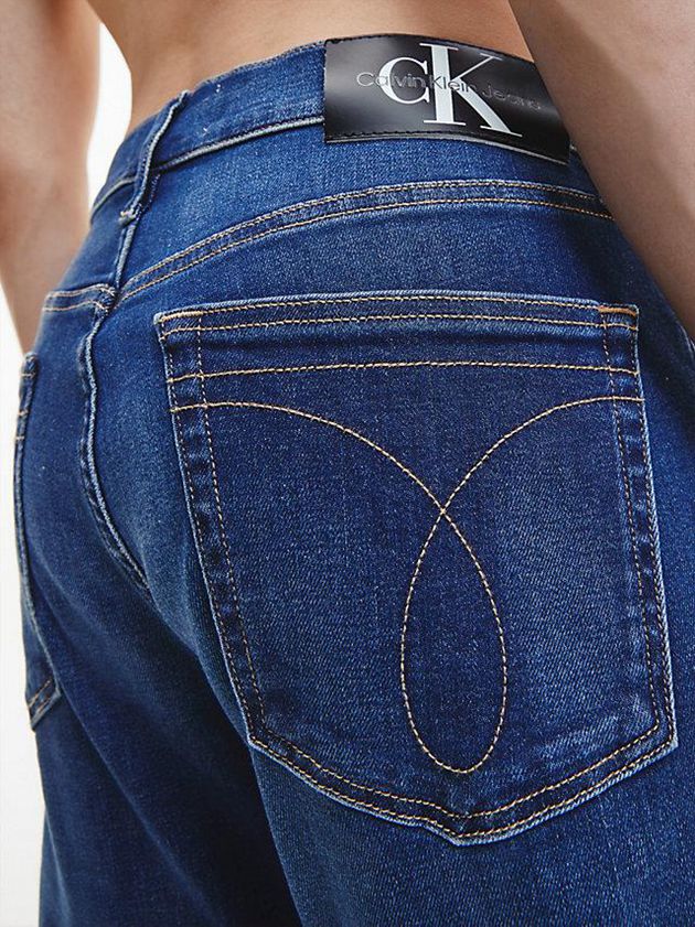 Blue Calvin Klein Straight Men Jeans | FEZW-20735
