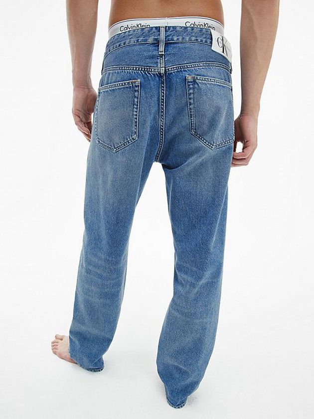 Blue Calvin Klein Straight Men Jeans | VMUS-86075