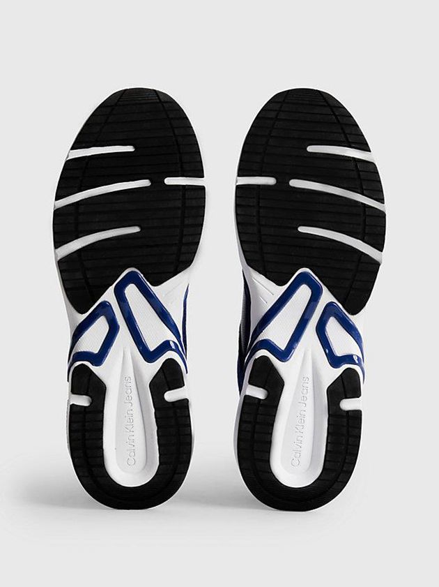 Blue Calvin Klein Suede And Mesh Men Sneakers | LDIC-06538