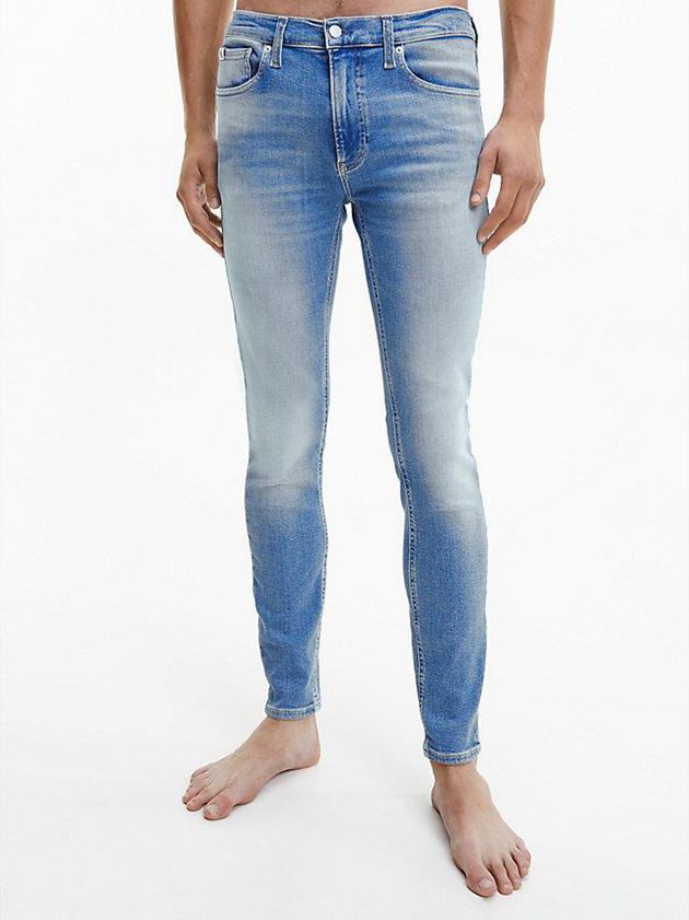 Blue Calvin Klein Super Skinny Men Jeans | KACW-62583
