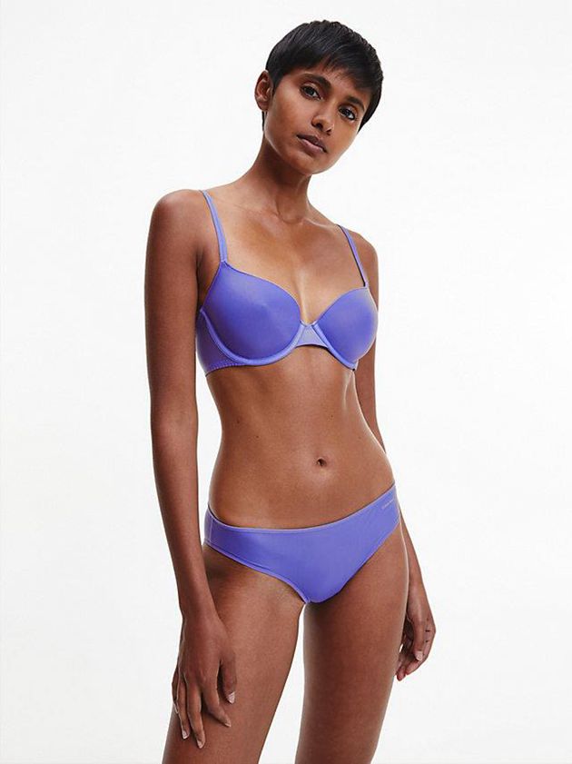 Blue Calvin Klein T-Shirt - Sheer Marquisette Women Bra | XWVU-21946
