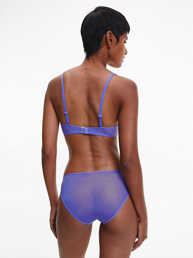 Blue Calvin Klein T-Shirt - Sheer Marquisette Women Bra | XWVU-21946