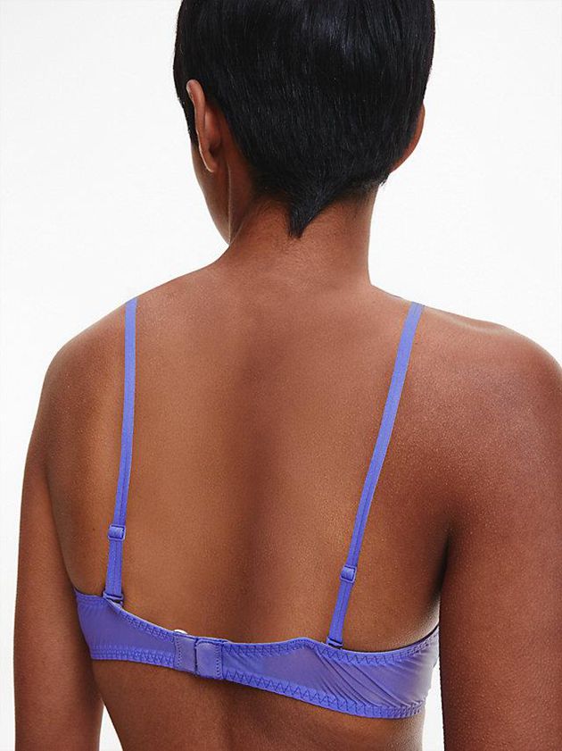 Blue Calvin Klein T-Shirt - Sheer Marquisette Women Bra | XWVU-21946