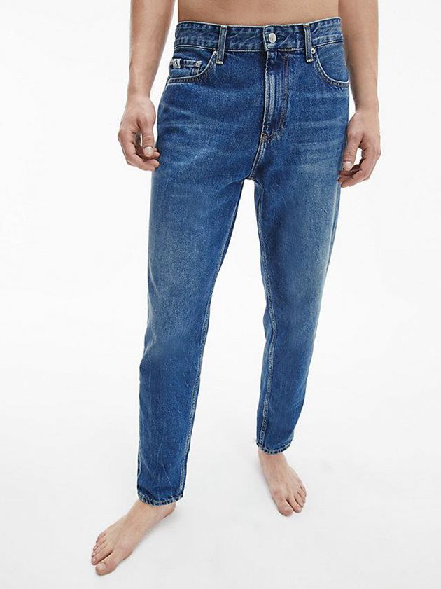 Blue Calvin Klein Tapered Men Jeans | FDXO-30216