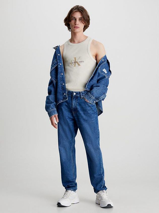 Blue Calvin Klein Tapered Men Jeans | NQLR-08794