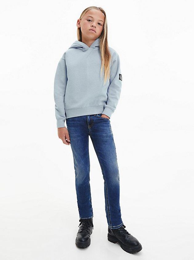 Blue Calvin Klein Textured Boys's Hoodie | XSVM-20459