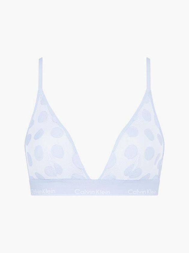 Blue Calvin Klein Triangle - Modern Cotton Women Bra | RLEM-48172