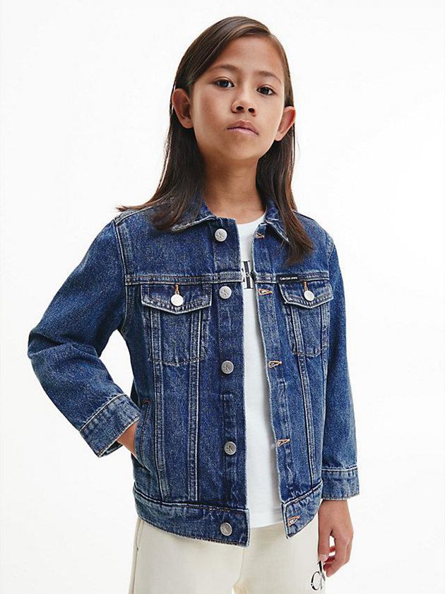 Blue Calvin Klein Unisex Denim Boys's Jacket | UOHL-25436