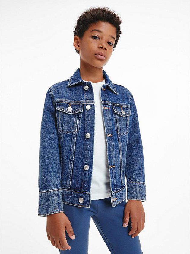 Blue Calvin Klein Unisex Denim Boys's Jacket | UOHL-25436