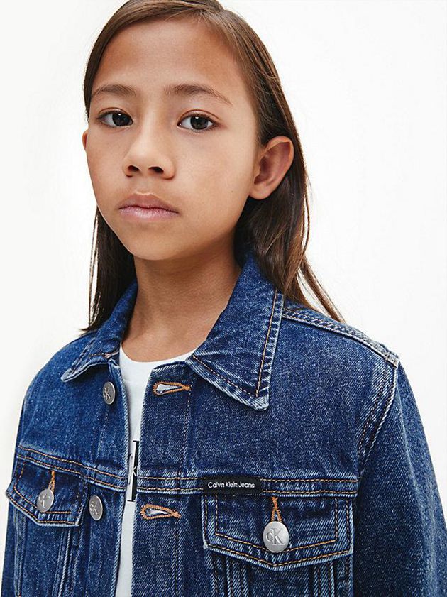 Blue Calvin Klein Unisex Denim Boys's Jacket | UOHL-25436