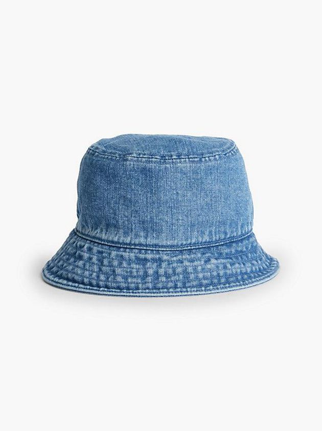 Blue Calvin Klein Unisex Denim Bucket Men Cap | YCQW-09657