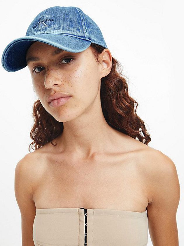 Blue Calvin Klein Unisex Denim Men Cap | BOTM-37950