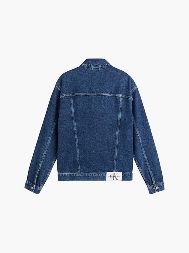 Blue Calvin Klein Unisex Relaxed Denim Women Jacket | JYLZ-78364
