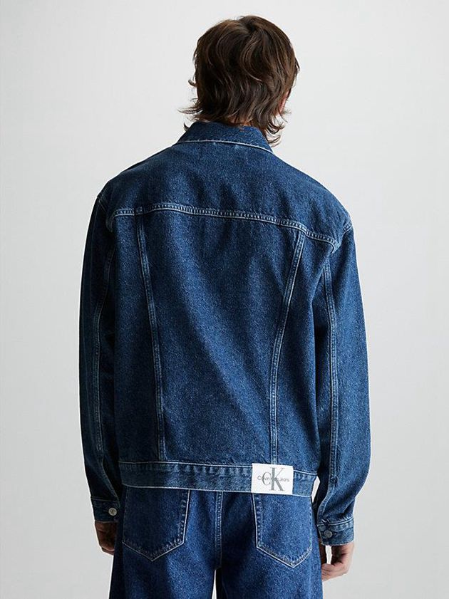 Blue Calvin Klein Unisex Relaxed Denim Women Jacket | JYLZ-78364