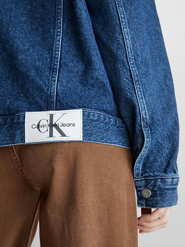 Blue Calvin Klein Unisex Relaxed Denim Women Jacket | JYLZ-78364