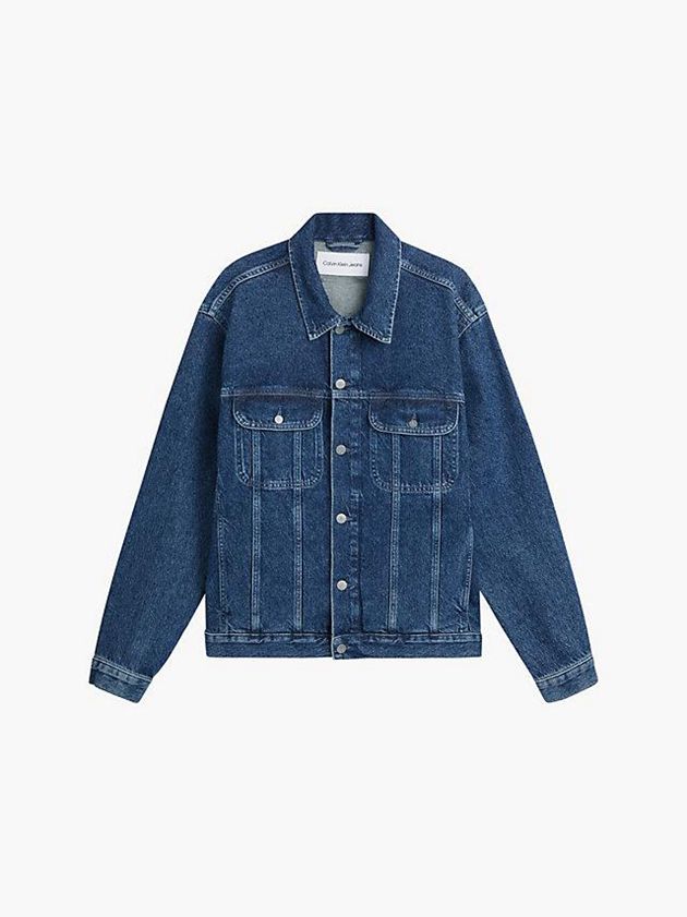 Blue Calvin Klein Unisex Relaxed Denim Women Jacket | JYLZ-78364