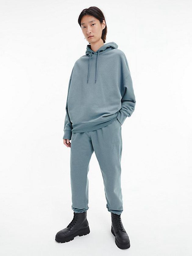Blue Calvin Klein Unisex Relaxed - CK Standards Men Hoodie | TDML-39582
