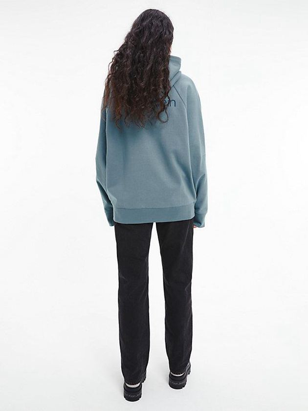 Blue Calvin Klein Unisex Relaxed - CK Standards Men Hoodie | TDML-39582