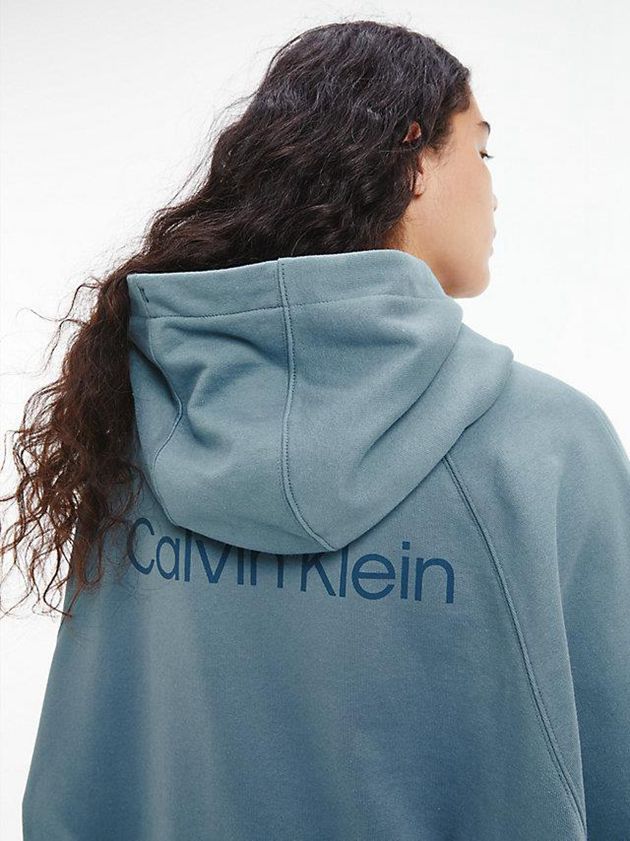 Blue Calvin Klein Unisex Relaxed - CK Standards Men Hoodie | TDML-39582