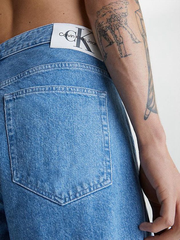 Blue Calvin Klein Wide Leg Men Jeans | HDRF-09213