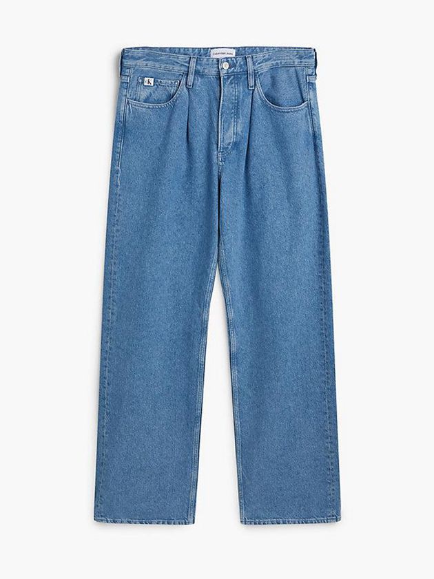 Blue Calvin Klein Wide Leg Men Jeans | HDRF-09213