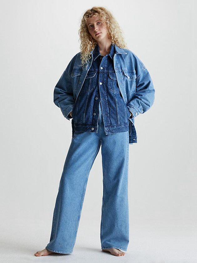 Blue Calvin Klein Wide Leg Women Jeans | NBRI-56782