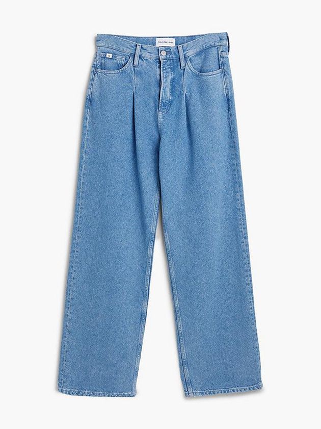 Blue Calvin Klein Wide Leg Women Jeans | NBRI-56782