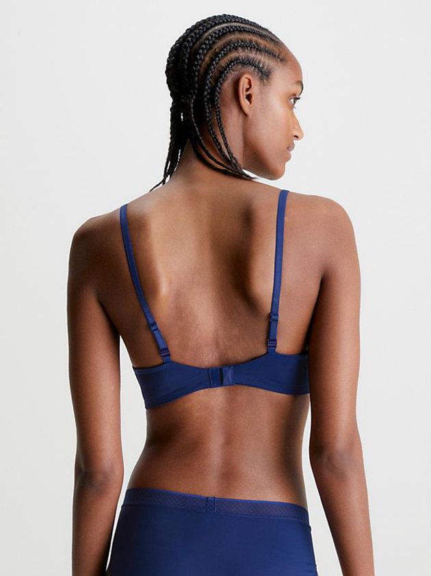 Blue Calvin Klein Wireless Push-Up - Seductive Comfort Women Bra | LKNH-02831