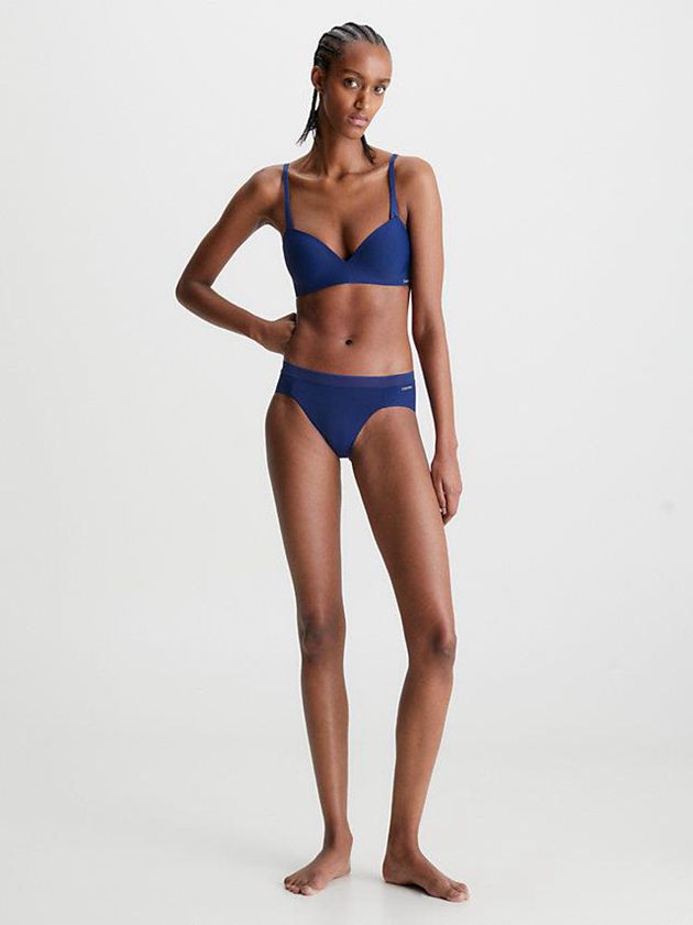 Blue Calvin Klein Wireless Push-Up - Seductive Comfort Women Bra | LKNH-02831
