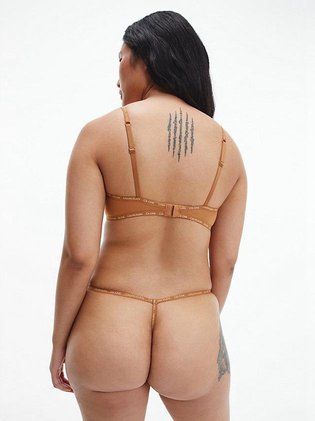 Brown Calvin Klein 2 Pack String - CK One Women Bra | DGAB-93206